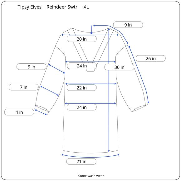 Women's Bucktooth Reindeer Sweater, Oversized Funny Ugly Sweater | XL - Picture 9 of 9